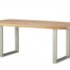 Woodford Kufentisch massiv Calotta | 180|cm Natur U-Form Edelstahl -Tischety Verkaufe 14309586 2 202101202235