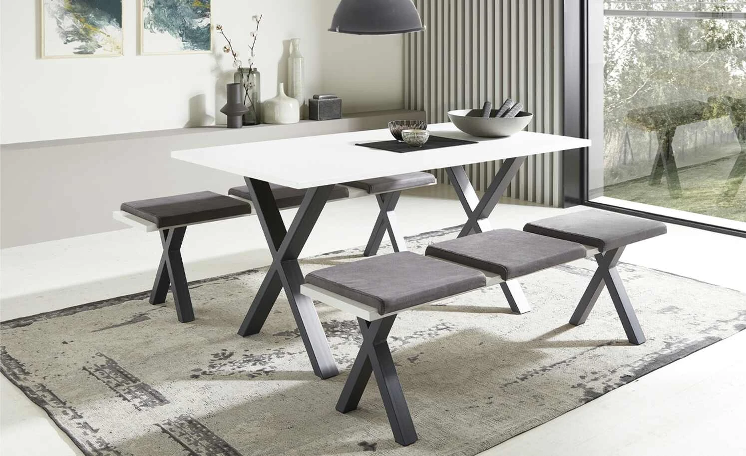 Esstisch Xari | Weiß 160|cm 5 Esstisch Xari | Weiß 160|cm – Bild 3