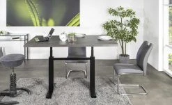 Esstisch höhenverstellbar Vince | Beton (Nachbildung)