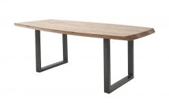 Woodford Kufentisch massiv Calotta | 180|cm Natur U-Form Antikgrau