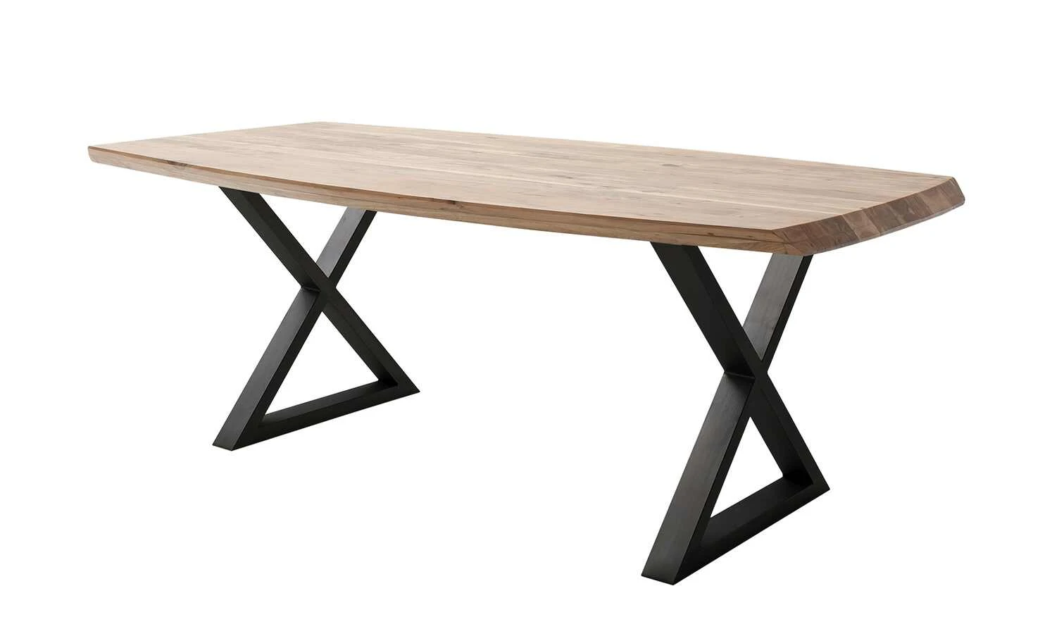 Woodford Kufentisch massiv Calotta | 200|cm Natur X-Form Anthrazit 3 Woodford Kufentisch massiv Calotta | 200|cm Natur X-Form Anthrazit