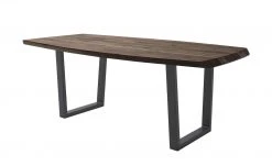 Woodford Kufentisch massiv Calotta | 220|cm Walnut (Braun) Trapez-Form Anthrazit