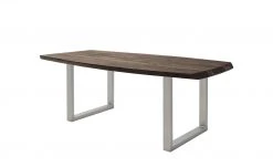 Woodford Kufentisch massiv Calotta | 180|cm Walnut (Braun) U-Form Edelstahl