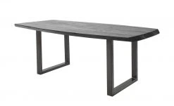 Woodford Kufentisch massiv Calotta | 180|cm Grau sandgestrahlt U-Form Antikgrau