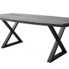 Woodford Kufentisch massiv Calotta | 180|cm Grau sandgestrahlt X-Form Anthrazit -Tischety Verkaufe 15301533 1 202106212233