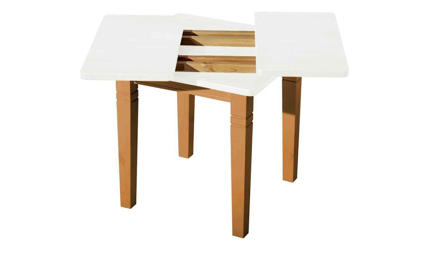 maison bleue Esstisch massiv Florian | bernsteinfarben / Weiß ca. 78x78 cm 5 maison bleue Esstisch massiv Florian | bernsteinfarben / Weiß ca. 78x78 cm – Bild 3