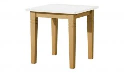 maison bleue Esstisch massiv Florian | laugenfarben / Weiß ca. 78x78 cm