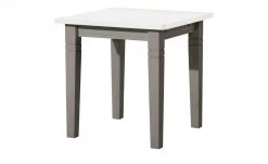 maison bleue Esstisch massiv Florian | Grau / Weiß ca. 78x78 cm