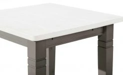 maison bleue Esstisch massiv Florian | Grau / Weiß ca. 78x78 cm -Tischety Verkaufe 15301777 5 202108131411