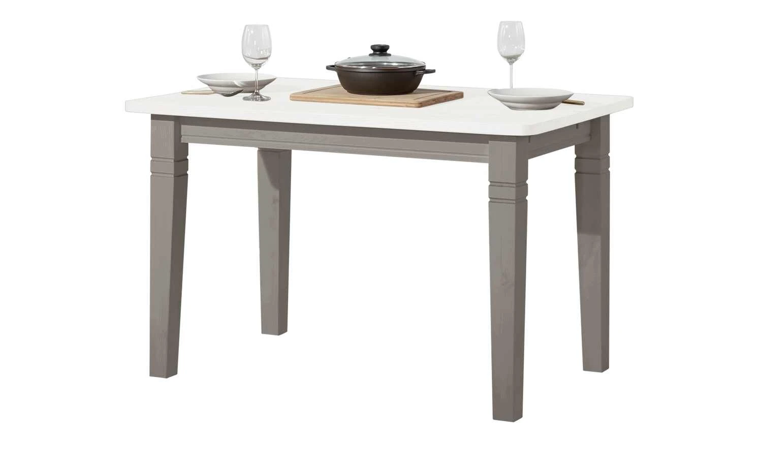 maison bleue Esstisch massiv Florian | Grau / Weiß ca. 120x78 cm 6 maison bleue Esstisch massiv Florian | Grau / Weiß ca. 120x78 cm – Bild 4