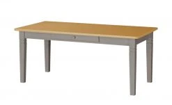 maison bleue Esstisch massiv Florian | Grau / laugenfarben ca. 180x90 cm