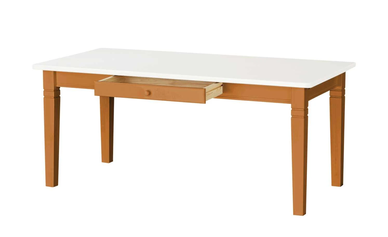 maison bleue Esstisch massiv Florian | bernsteinfarben / Weiß ca. 180x90 cm 4 maison bleue Esstisch massiv Florian | bernsteinfarben / Weiß ca. 180x90 cm – Bild 2