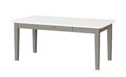 maison bleue Esstisch massiv Florian | Grau / Weiß ca. 180x90 cm