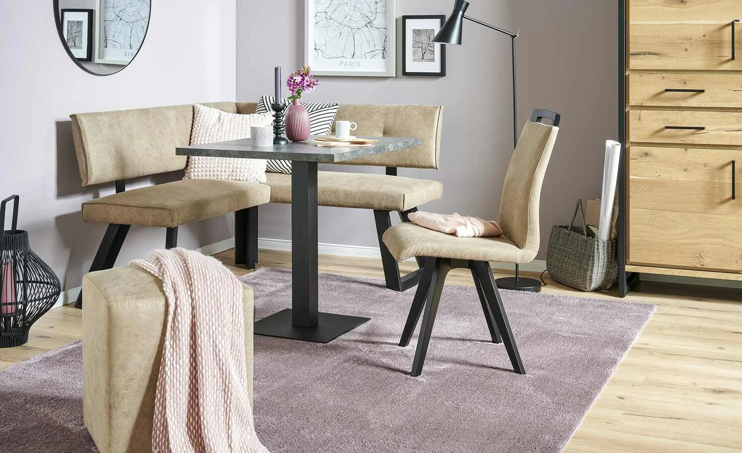 Säulen-Esstisch HPL E25 | 70 x 60 cm 3 Säulen-Esstisch HPL E25 | 70 x 60 cm