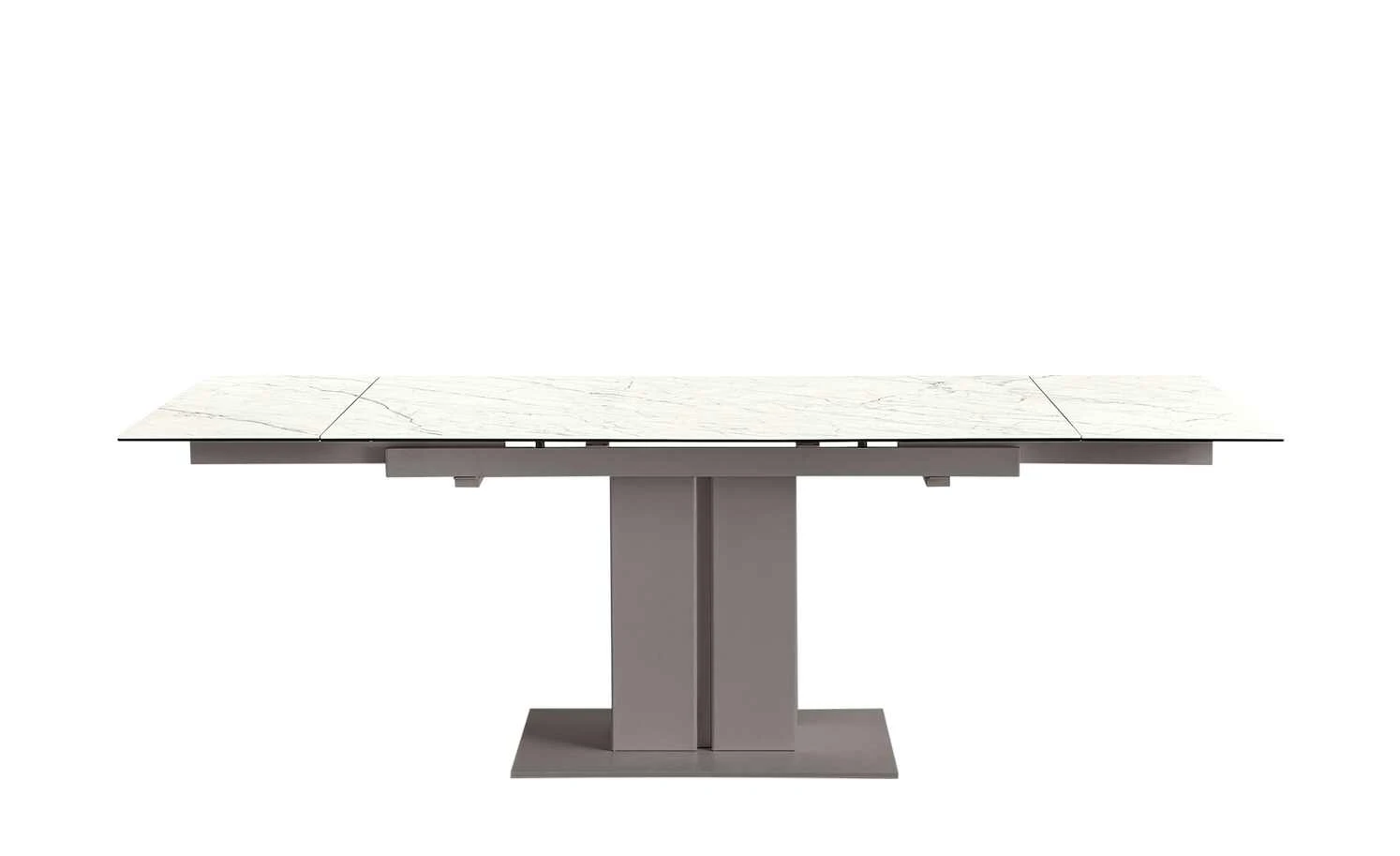 Connubia Säulentisch ausziehbar Pegaso | Marmor Alpi Weiß Taubengrau 4 Connubia Säulentisch ausziehbar Pegaso | Marmor Alpi Weiß Taubengrau – Bild 2