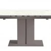 Connubia Säulentisch ausziehbar Pegaso | Marmor Alpi Weiß Taubengrau