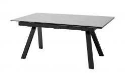 Keramiktisch ausziehbar Quinn | Hellgrau Schwarz