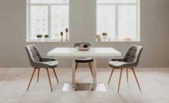 Kulissentisch ausziehbar Kris | Weiß / silberfarben -Tischety Verkaufe 15308857 4 202207192301