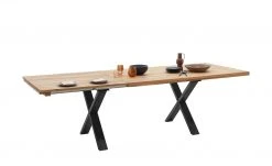 Woodford Massivholztisch ausziehbar Sovis | Wildeiche / Anthrazit ca. 180x100 cm -Tischety Verkaufe 15309012 10 202207142232