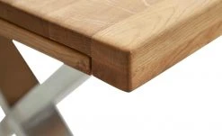 Woodford Massivholztisch ausziehbar Sovis | Wildeiche / Edelstahl ca. 180x100 cm -Tischety Verkaufe 15309016 11 202207142232