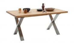 Woodford Massivholztisch ausziehbar Sovis | Wildeiche / Edelstahl ca. 180x100 cm -Tischety Verkaufe 15309016 3 202207142232