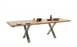 Woodford Massivholztisch ausziehbar Sovis | Wildeiche / Edelstahl ca. 180x100 cm -Tischety Verkaufe 15309016 4 202207142232