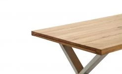 Woodford Massivholztisch ausziehbar Sovis | Wildeiche / Edelstahl ca. 180x100 cm -Tischety Verkaufe 15309016 9 202207142232