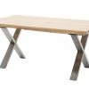 Woodford Massivholztisch ausziehbar Sovis | Eiche Bianco / Edelstahl ca. 180x100 cm -Tischety Verkaufe 15309017 5 202207142232