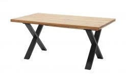 Woodford Massivholztisch ausziehbar Sovis | Wildeiche / Anthrazit ca. 200x100 cm