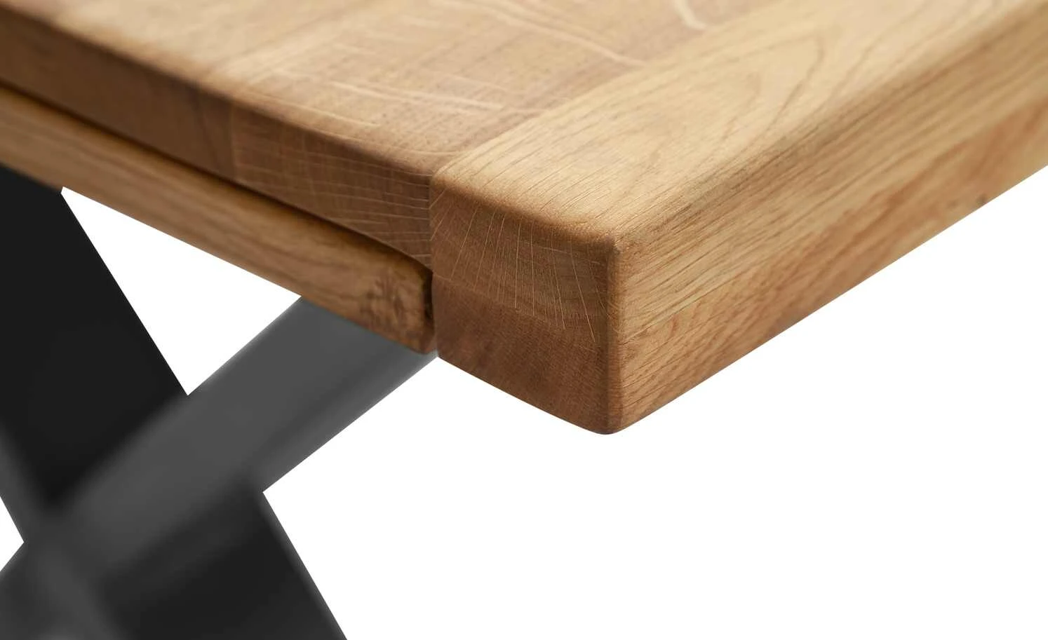 Woodford Massivholztisch ausziehbar Sovis | Wildeiche / Anthrazit ca. 220x100 cm 10 Woodford Massivholztisch ausziehbar Sovis | Wildeiche / Anthrazit ca. 220x100 cm – Bild 8